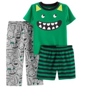 Carter’s Boys Green Monster Pajama Set NWT